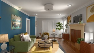 Modern, Eclectic Living Room by Havenly Interior Designer Alexandra