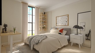 Contemporary Luxe, Midcentury Scandi Bedroom by Havenly Interior Designer Wan