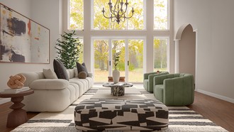 Modern, Eclectic Living Room by Havenly Interior Designer Estefania