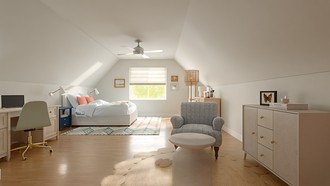 Organic Modern, Warm Transitional Bedroom by Havenly Interior Designer Philippa