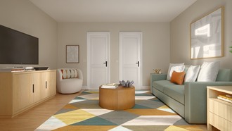 Midcentury Modern, Scandinavian Office by Havenly Interior Designer Estefania