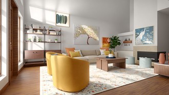 Eclectic, Transitional Living Room by Havenly Interior Designer Nicole