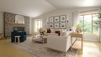 Transitional, California Cool, Warm Transitional, Modern Cottage, Traditional Charm Living Room by Havenly Interior Designer Danie