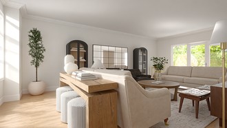 Transitional, Warm Transitional Living Room by Havenly Interior Designer Jacqueline