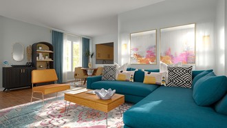 Eclectic Living Room by Havenly Interior Designer Leah