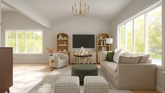 Transitional, Organic Modern Living Room by Havenly Interior Designer Jacqueline