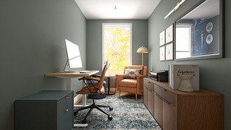Contemporary, Transitional Office by Havenly Interior Designer Jacqueline