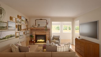 Modern Cottage, Traditional Charm Living Room by Havenly Interior Designer Natalia