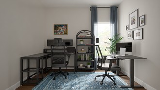 Classic, Industrial, Rustic, Transitional Office by Havenly Interior Designer Sofia