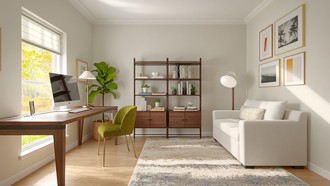 Midcentury Scandi Office by Havenly Interior Designer Diego