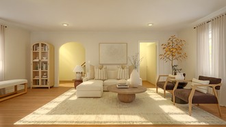 Modern, Organic Modern, Warm Transitional Living Room by Havenly Interior Designer Sofia