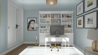 Classic, Coastal, California Cool, Classic Coastal Office by Havenly Interior Designer Rachel