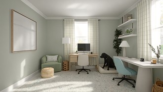 Coastal Office by Havenly Interior Designer Maria