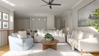 Classic, Transitional, Midcentury Modern, Classic Coastal Living Room by Havenly Interior Designer Rachel