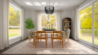 Transitional, Organic Modern Dining Room by Havenly Interior Designer Nicole
