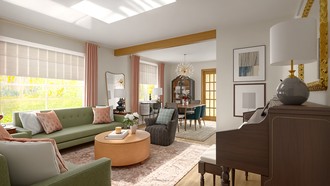 Modern, Eclectic, Traditional, Transitional, Midcentury Modern Living Room by Havenly Interior Designer Trenton