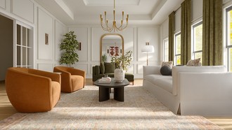 Contemporary, Eclectic, Transitional Living Room by Havenly Interior Designer Camila