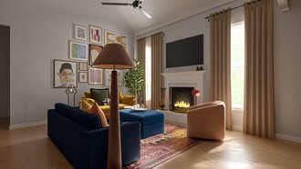 Modern, Eclectic Living Room by Havenly Interior Designer Ana