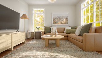 Modern, Transitional Living Room by Havenly Interior Designer Estefania