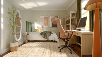 Contemporary, Eclectic, Bohemian Office by Havenly Interior Designer Camila