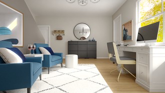 Modern, Eclectic Office by Havenly Interior Designer Estefania