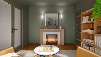 Midcentury Modern, Warm Transitional, Traditional Charm Reading Room by Havenly Interior Designer Megan