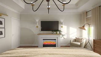 California Cool, Warm Transitional, Traditional Charm Bedroom by Havenly Interior Designer Megan