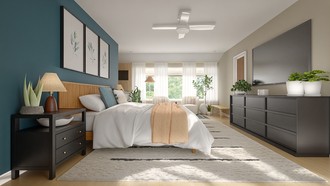 Bohemian, Warm Transitional Bedroom by Havenly Interior Designer Erin