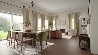 Warm Transitional Living Room by Havenly Interior Designer Erin