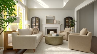 Transitional, Warm Transitional Living Room by Havenly Interior Designer Jacqueline