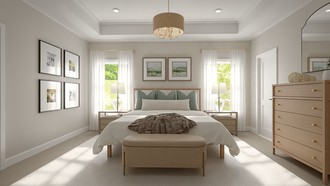 Organic Modern, Warm Transitional Bedroom by Havenly Interior Designer Rachel