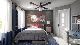 Classic, Coastal, Transitional, Preppy Bedroom by Havenly Interior Designer Rachel