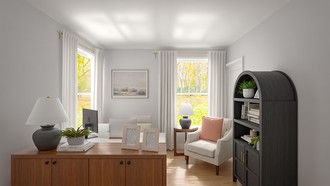 Transitional, Warm Transitional, Modern Cottage, Traditional Charm Office by Havenly Interior Designer Mikaela