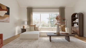 Contemporary, Modern, Organic Modern, Warm Transitional Living Room by Havenly Interior Designer Danie