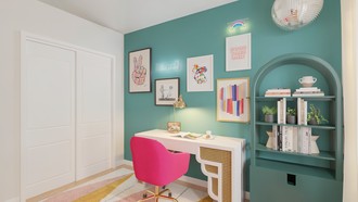 Modern, Eclectic, Glam, Preppy, Artful Eclectic Office by Havenly Interior Designer Ana
