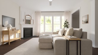 Minimal, Scandinavian, Organic Modern Living Room by Havenly Interior Designer Sarah