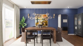 Midcentury Modern, Warm Transitional Dining Room by Havenly Interior Designer Candice