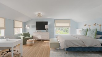 Warm Transitional Bedroom by Havenly Interior Designer Philippa