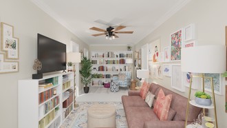 Eclectic, Bohemian Reading Room by Havenly Interior Designer Mélanie