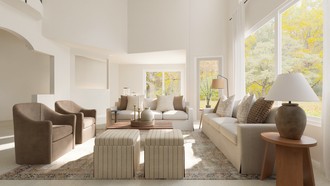 Rustic, Warm Transitional, Modern Cottage Living Room by Havenly Interior Designer Estrellita