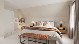 Organic Modern, Warm Transitional Bedroom by Havenly Interior Designer Jaime
