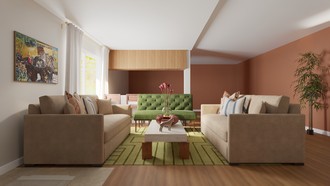 Eclectic, Bohemian, Traditional, Rustic, Midcentury Modern Living Room by Havenly Interior Designer Sofia