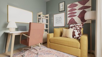 Contemporary, Eclectic Office by Havenly Interior Designer Camila