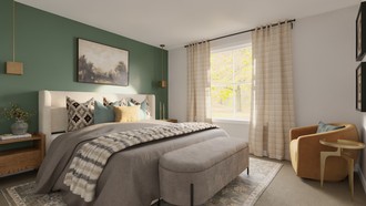 Organic Modern, Warm Transitional Bedroom by Havenly Interior Designer Sofia