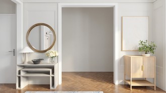 Glam, Warm Transitional, New Classic Entryway by Havenly Interior Designer Candice
