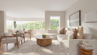 Minimal, Organic Modern, Warm Transitional Living Room by Havenly Interior Designer Maria