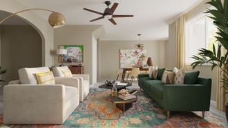 Eclectic Living Room by Havenly Interior Designer Leah