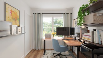 Artful Eclectic Office by Havenly Interior Designer Stephanie