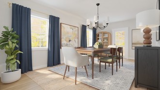 Transitional, Organic Modern, Warm Transitional Dining Room by Havenly Interior Designer Christy