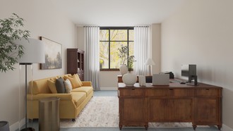 Transitional, Vintage, Traditional Charm Office by Havenly Interior Designer Sofia